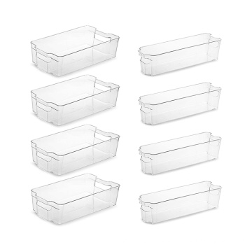 Top sale guaranteed quality set of 8 reusable drawer refrigerator organizer bins